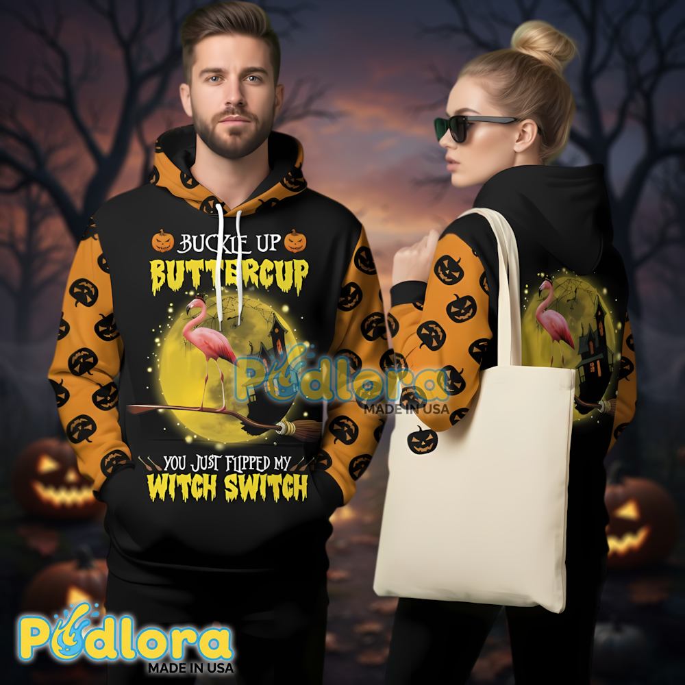 Spooky Flamingo Halloween Costume 3D Hoodie