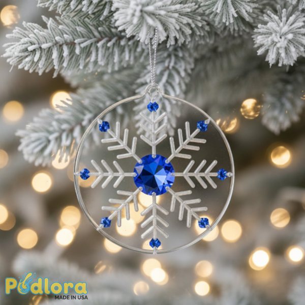 Birthstone Glass Christmas Tree Ornament Gift