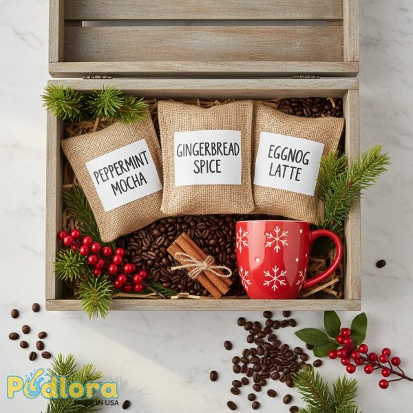 Christmas Coffee Gift Basket Holiday Blend Gourmet Set
