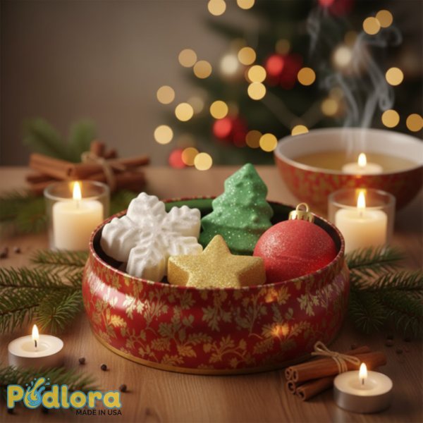 Holiday Bath Bomb Gift Set Christmas Spa