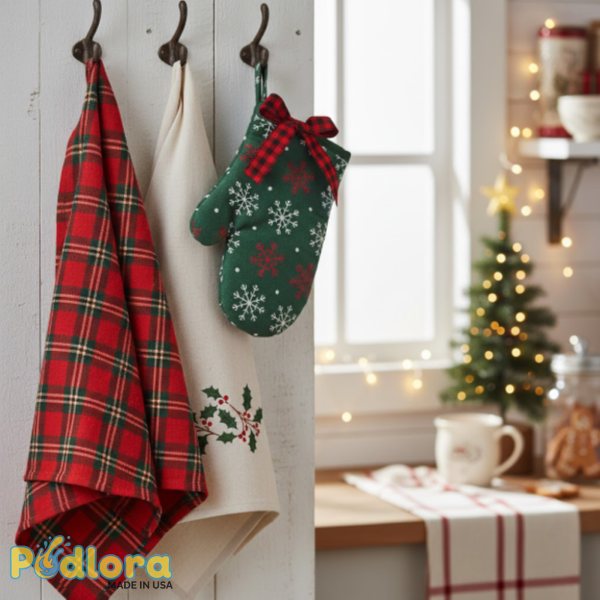 Holiday Kitchen Towels Apron Christmas Gift