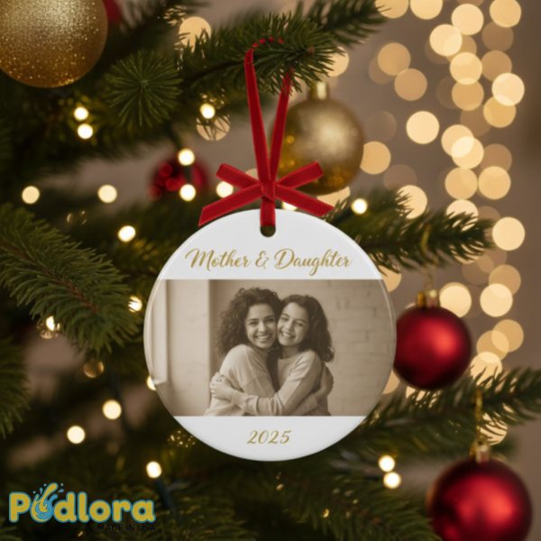 Photo Christmas Ornament Mother Daughter Memory