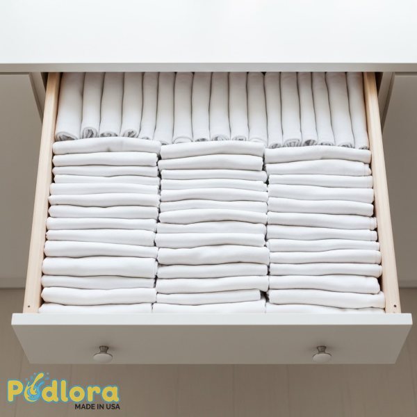 Proper Storage White T Shirts Folded Drawer