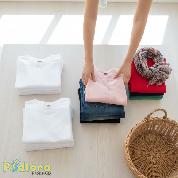 Sorting White Clothes From Colors Laundry