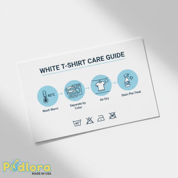White T Shirt Washing Care Guide Summary