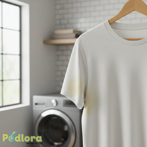 White T Shirt Yellow Stains Problem