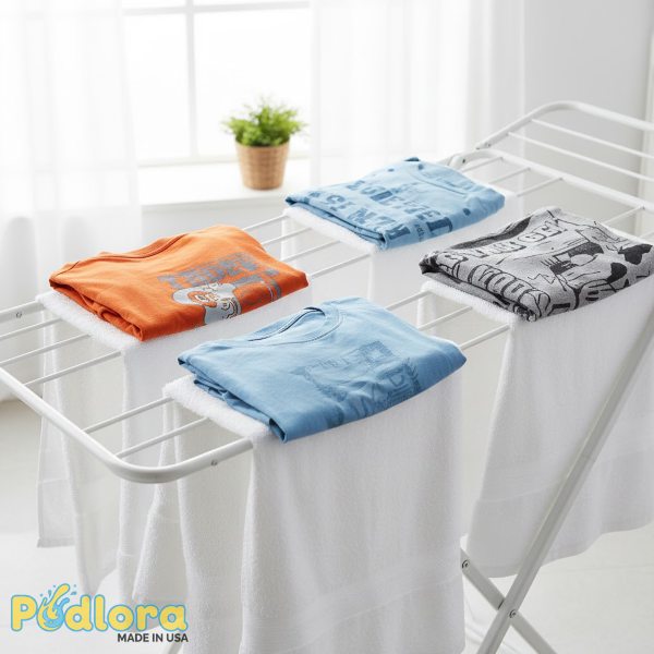 Air Drying Printed Shirts Flat On Towel Air Drying Printed Shirts Flat On Towel
