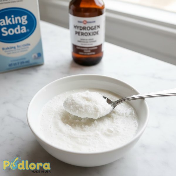 Baking Soda Paste Mixture In Bowl Baking Soda Paste Mixture In Bowl