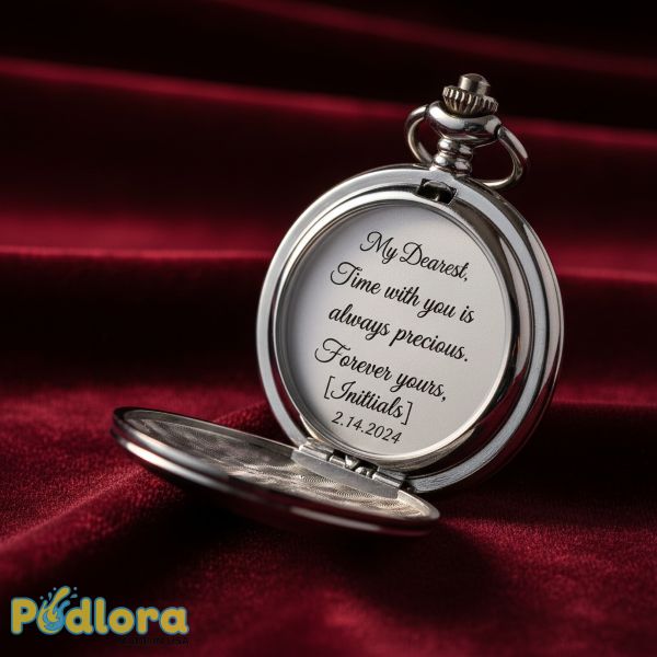 Classic Engraved Pocket Watch Valentine Gift Classic Engraved Pocket Watch Valentine Gift