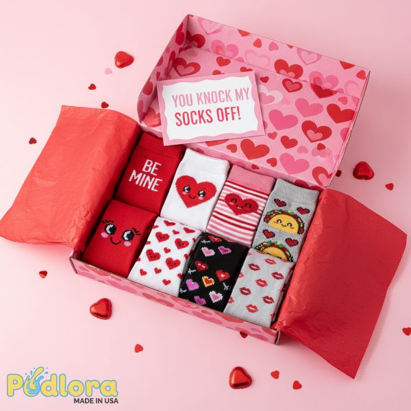 Colorful Sock Subscription Box Valentine Gift Colorful Sock Subscription Box Valentine Gift
