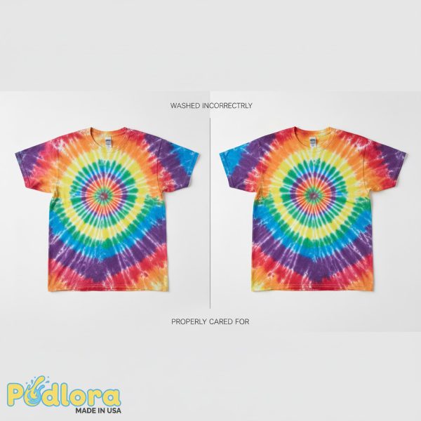 Comparing Faded And Vibrant Tie Dye Shirts