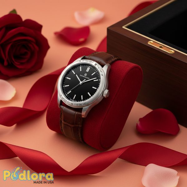 Coordinate Engraved Watch Valentines Gift