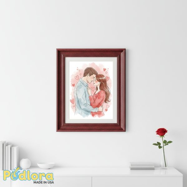 Custom Couple Portrait Illustration Valentine Gift