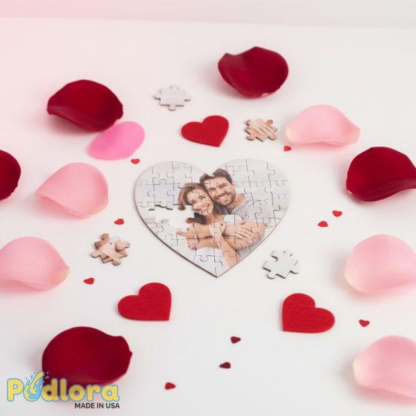 Custom Heart Puzzle Photo Valentines Day Keepsake Custom Heart Puzzle Photo Valentines Day Keepsake