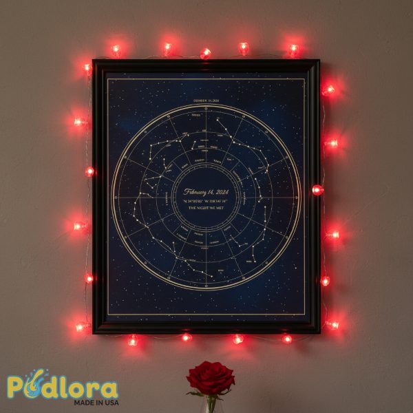 Custom Star Map Valentines Day Gift