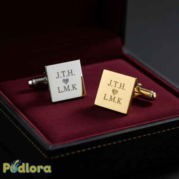 Engraved Cufflinks With Initials Valentine Gift Engraved Cufflinks With Initials Valentine Gift