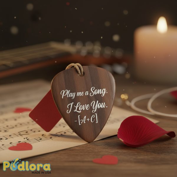 Engraved Guitar Pick Personalized Valentine