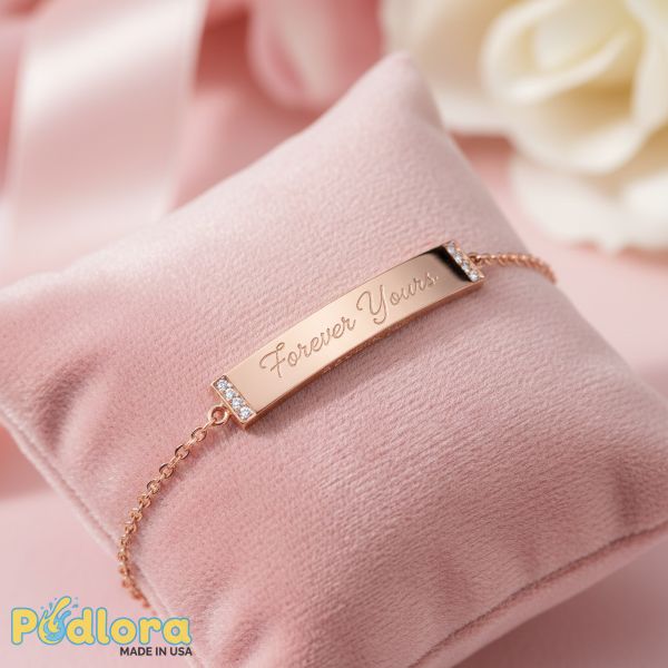 Forever Yours Valentine Message Bracelet