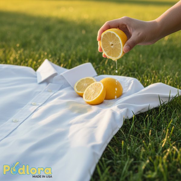 Fresh Lemon Juice On White Fabric Stain Fresh Lemon Juice On White Fabric Stain