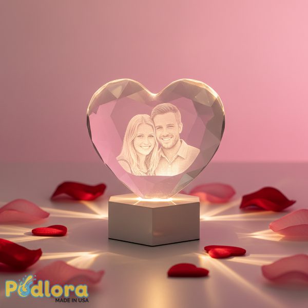 Heart Crystal Photo Engraving 3d Laser Valentines Gift Heart Crystal Photo Engraving 3d Laser Valentines Gift