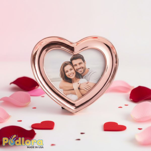 Heart Shaped Photo Frame Rose Gold Valentines Gift Heart Shaped Photo Frame Rose Gold Valentines Gift