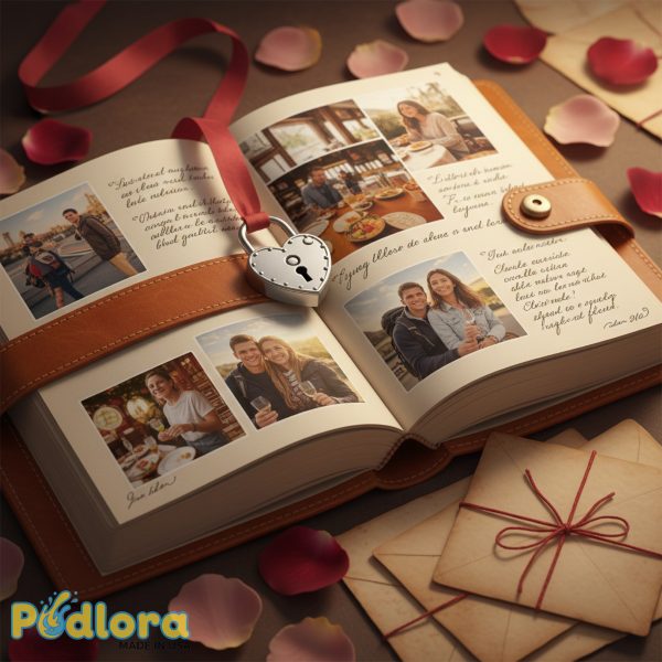 Leather Bound Memory Journal Valentine