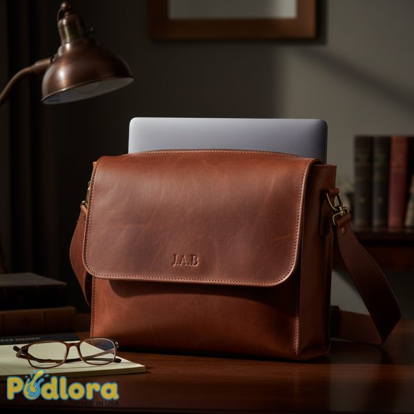 Leather Laptop Bag Valentine Gift For Husband