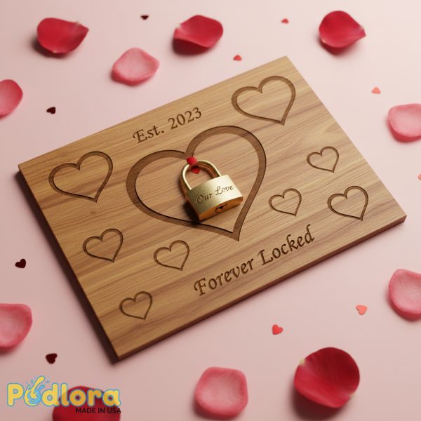 Love Lock Wall Plaque Personalized Romantic Gift Love Lock Wall Plaque Personalized Romantic Gift