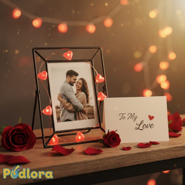 Minimalist Metal Photo Frame Couple