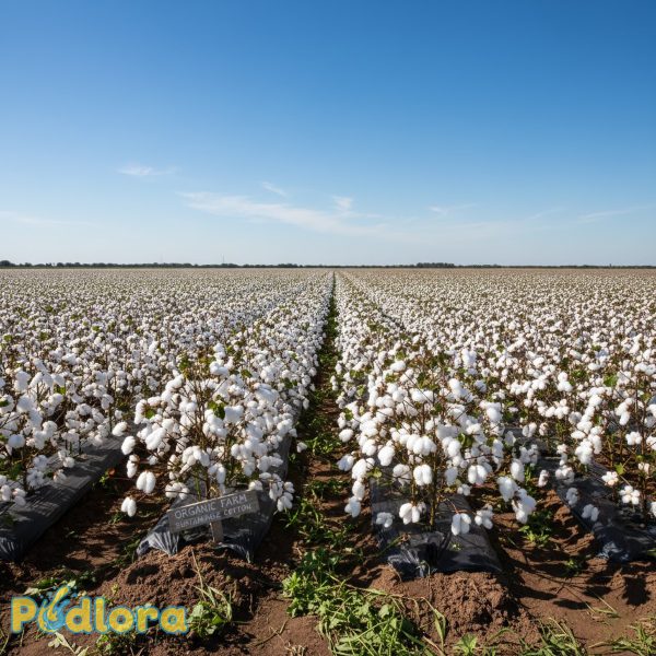 Organic Cotton Field Growing Organic Cotton Field Growing