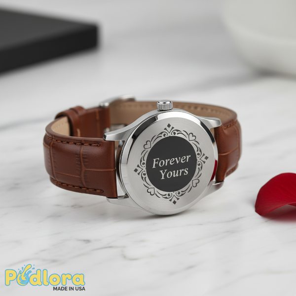 Personalized Leather Watch Engraved Valentine Gift