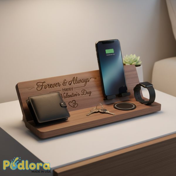 Personalized Phone Dock Station Valentine Gift