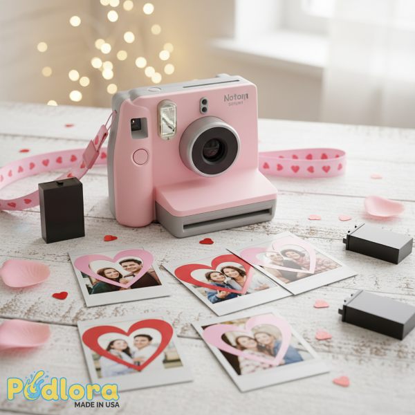 Pink Polaroid Camera Heart Film