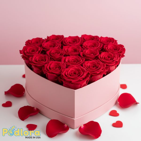 Preserved Red Roses Heart Box Eternal Valentines Gift Preserved Red Roses Heart Box Eternal Valentines Gift