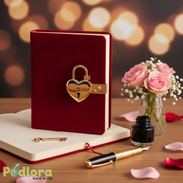 Red Velvet Diary Heart Lock