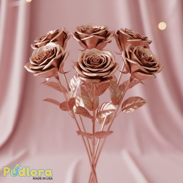 Rose Gold Metallic Rose Bouquet
