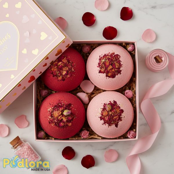 Rose Petal Bath Bomb Gift Set