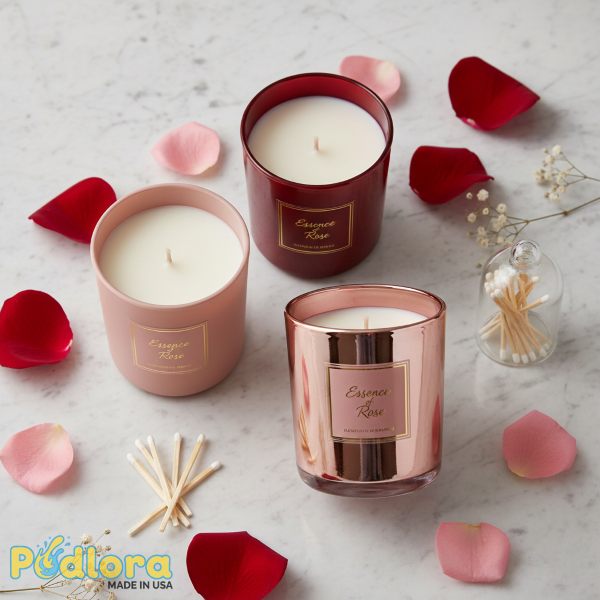 Rose Scented Luxury Candles Set