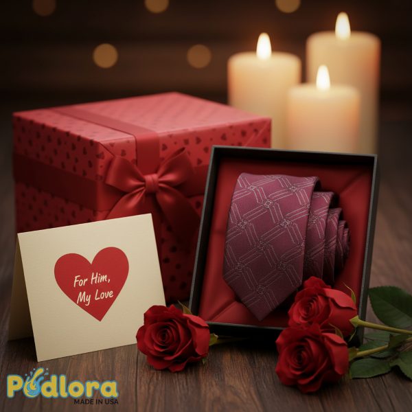 Silk Tie Abstract Pattern Valentine