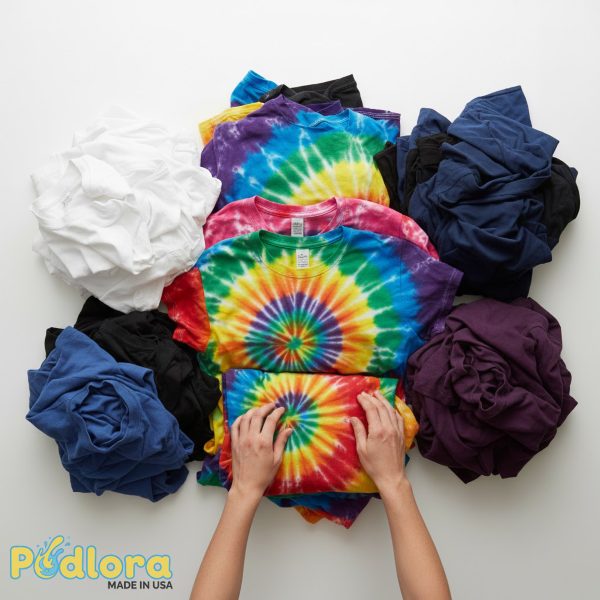 Sorting Tie Dye Laundry By Color Groups