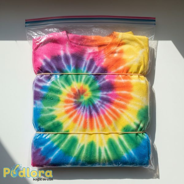Tie Dye Shirt In Plastic Bag Curing Process