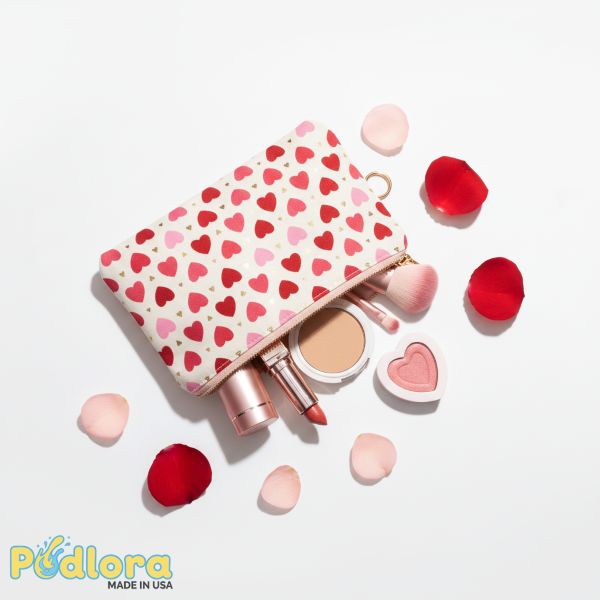 Valentine Cosmetic Pouch Makeup Bag
