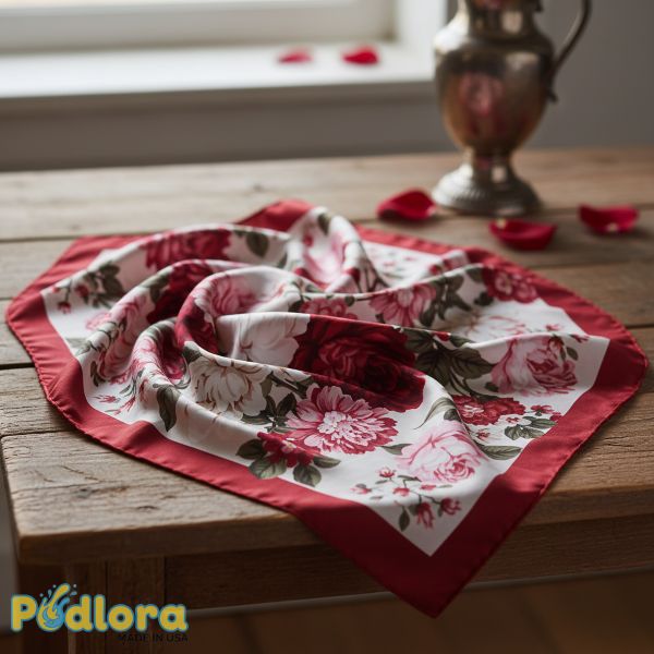 Valentine Floral Silk Scarf Gift