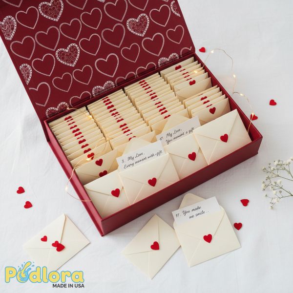 Valentine Love Notes Gift Box Envelope Set Valentine Love Notes Gift Box Envelope Set