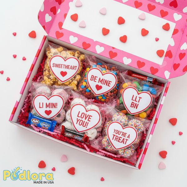 Valentine Snack Gift Box Love Sticker Labels Valentine Snack Gift Box Love Sticker Labels