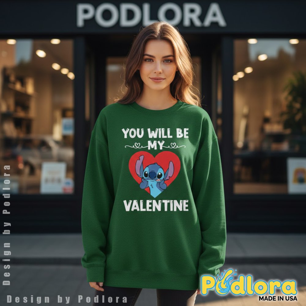 You Will Be My Valentine Stitch Long Sleeve Valentines Day Gift You Will Be My Valentine Stitch Long Sleeve Valentines Day Gift
